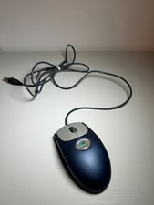 Vintage Logitech M-BJ58 Optical Wheel Mouse USB Wired Blue/Silver Tested picture