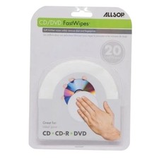 Allsop CD+R/RW DVD+R/RW Fast Wipes Cleaners Removes Dust Fingerprints picture