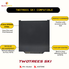 SLICEWORX Flex Dipped Plate Spring Steel Sheet 257x257mm for TWOTREES SK1 picture