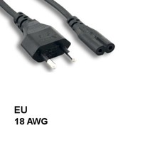 [10X] 6' EU Europe Non-Polarized 2 Pin Power Cable IEC-60320 C7/CEE 7/16 18AWG picture