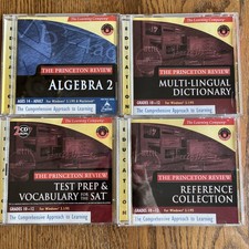 5 CD-ROMs The Princeton Review Test Prep, Vocab, Algebra, Dictionary, Reference picture