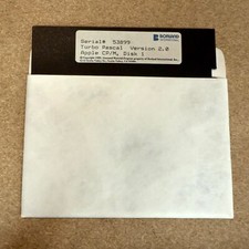 Turbo Pascal Version 2 Apple CP/M Disk 1 Borland International 1983 Apple II picture