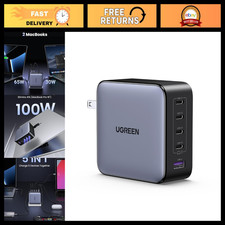 100W GaN USB C Laptop Charger - 5-Port Fast Charging Station, Compact Design picture