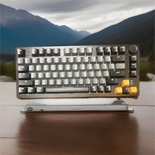 Wired Compact Mechanical Illuminated Keyboard QWERTY English Black/Gray/Yellow picture