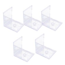 Transparent Reusable Plastic Cd Jewel Cases 5Pcs Dual Disc Media Holder picture