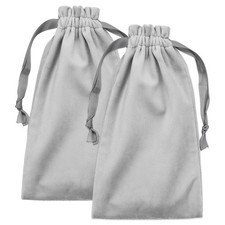2 Pcs Cell Phone Sleeves (Size L) - Phone Storage Pouch Organizer Velvet, Grey picture