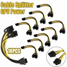 10 PCS PCIE 6 Pin Female To Dual PCI-E 8 Pin (6+2) Male GPU Power Cable Splitter picture