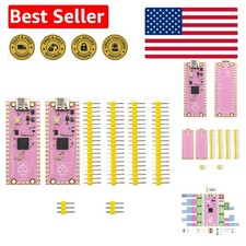 Stylish 2 PCS Pink Raspberry Pi Pico with Robust Dual-Core Processing | 2 Mb RAM picture