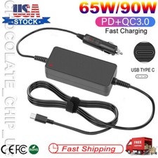 USB-C Laptop Car Charger Power AutoAdapter For Lenovo Samsung Dell HP Chromebook picture