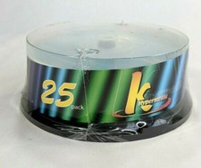 K Hypermedia CD-R 25 Pack Recordable 80Min 700MB 48X, 5 Neon Colors Sealed picture