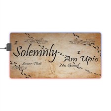 Harry Potter LED Mouse Pad desk mat, Light Up Marauder's Map, Hogwarts Gift picture