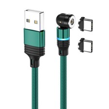 BITHAI USB C to C Magnetic Charging Cable[2 Type-C Tips], 3.3ft, green  picture