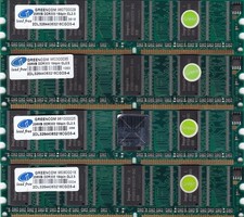 1GB 4x256MB DDR-333 PC-2700 GREENCOM MEMORY RAM KIT 2DL32644063216CGD3-4 DDR1 picture