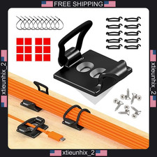 Cable Management Clips 10-Pack Adjustable Elastic Cord Holders for Home Office picture