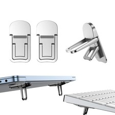 2PCS Metal Mini Foldable Laptop Stand, Portable Computer Keyboard Riser with ... picture
