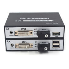 HD 1080P DVI Extender Converter with KVM USB2.0 DVI Over Single Fiber Optic 20Km picture