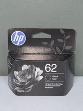 New & Sealed Genuine HP 62 Black Ink Cartridge OEM C2P04AN#140 - NIB picture