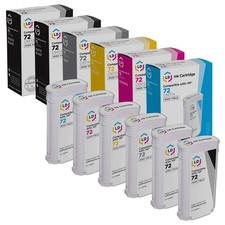 LD 6PK Replacements HP 72 Ink Cartridges HY PB Cyan Magenta Yellow Gray MB picture