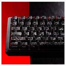 XVX Black Keycaps, Forged Carbon-Look Cherry Profile Keycap Set, 119-Key Keyb... picture