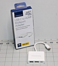 Insignia USB-C to Multiport Adapter Hub Converter Cable NS-PCACHM - White |pa4 picture