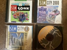 Vintage Bundle SIM PC CD Game Lot 4x; SIM City, Town, Streets of SIM, SIM 2000 picture