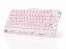 GravaStar Mercury K1 75% pink cute Wireless Gaming Keyboard Gift picture