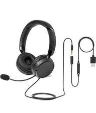 Amazon Basics On Ear Wired Computer Headset with Adjustable Microphone, 3.5mm Po picture