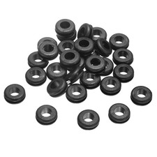 60Pcs 8x10mm Rubber Grommets Firewall Grommet Automotive for Wiring Black picture