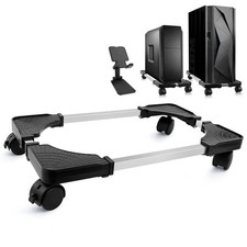 Computer Tower Stand, PC Stand, Adjustable Mobile CPU Stand with Rolling Whee... picture