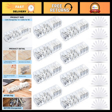 8 Pcs Cable Organizer Set with 80 Wire Ties, Adjustable Cord Storage Box for Hom picture