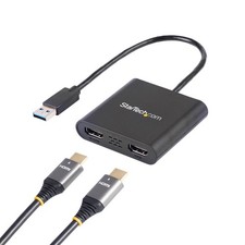 USB-A 3.0 to Dual HDMI Adapter, 4K 30Hz & 1080p 60Hz, Windows Compatible picture