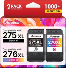 2PK PG-275XL CL-276XL Ink Cartridges for Canon TS3722 TS3522 TR4720 Printer Ink picture