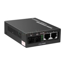 10/100M Single Mode Duplex Fiber Fiber Optic Media Converter 2 SC Fiber 2 RJ45 picture