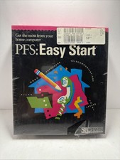 PFS: Easy Start SPC Software IBM PC 5 1/4 Disks Sealed New Vintage  picture