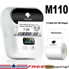 Phomemo M100 Label Maker Machine Thermal Bluetooth Mini Barcode Printer Lot picture