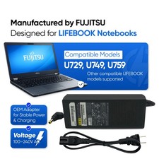 Genuine Fujitsu AC Charger Adapter 19V for Lifebook U729 U749 U759 Notebooks picture
