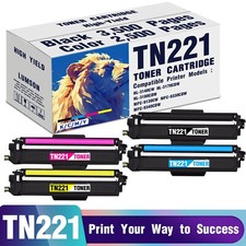 TN221 TN225 Toner Cartridge Set for Brother TN 221 HL-3140CW HL-3180CDW (4 Pack) picture