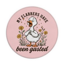 Funny Silly Goose Floral Small Round Mouse Pad for Desk, Anime Kawaii Mouse P... picture