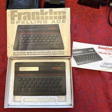 Vintage 1986 Franklin Computer Spelling Ace Model SA-88 Manual & Box B53 picture