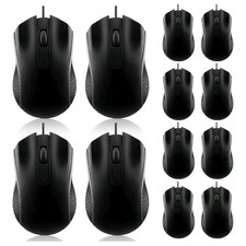 Hoteam 12 Pcs Wired Computer Mouse Bulk Cord USB Computer Mice Ergonomic... picture