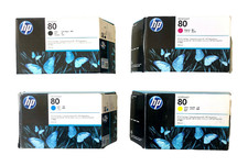4x Genuine HP Ink DesignJet 1050 1055 CM / No 80 C4871A C4846A C4847A C4848A picture