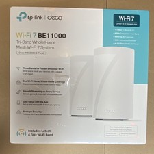 TP-Link Deco WB22000 WiFi 7 BE11000 Tri-Band Mesh - 2-Pack - White picture