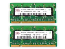 1GB (2x 512MB) Hynix HYMP564S64CP6-C4 AB DDR2-533Mhz PC2-4200S SO-DIMM RAM picture