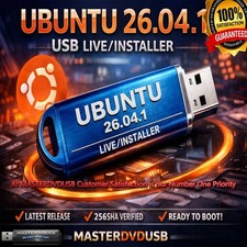 Ubuntu 26.04.1 USB Live/Installer – Low Requirements - 2025 Release – 256SHA picture