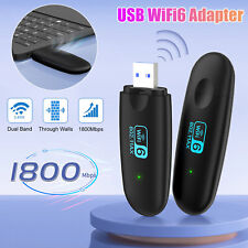 1800Mbps WiFi6 Dual Band Wireless WiFi Adapter Dongle USB 3.0 for PC Desktop picture
