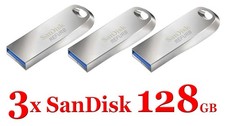 3x SanDisk Ultra Luxe USB 3.1 128GB - Metal Flash USB Drive SDCZ74-128G 150MBs picture