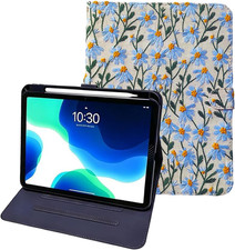 Embroidered Blue Daisy Flower Case for Ipad A16 11Th Generation 11 Inch 2025 Ipa picture