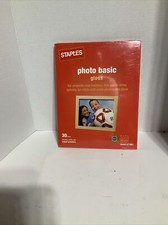 Staples Photo Basic GLOSS Paper 30 ct. 8.5 x 11 For Ink Jet Printer 471861  NEW  picture