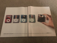 Vintage 2005 APPLE iPOD NANO PRINT AD GREEN BLUE RED WHITE BLACK picture