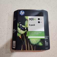 Genuine HP 901XL Black Ink Cartridge High Yield CC654AN OEM Sealed Box 2019 Twin picture